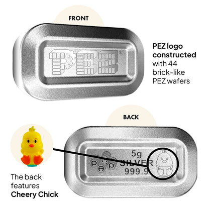 PEZ Happy Spring Silver Bar & Dispenser - Limited Edition Candy Dispenser