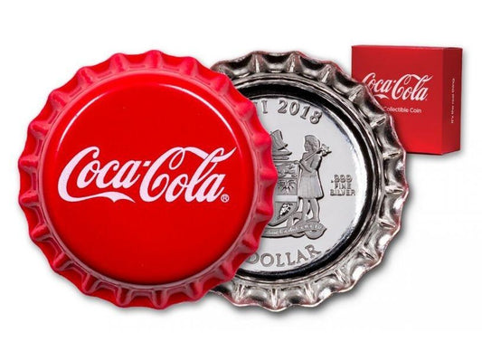 2018 Fiji Coca-Cola Bottle Cap 6g Silver Colorized Proof $1 Coin -GEM Proof