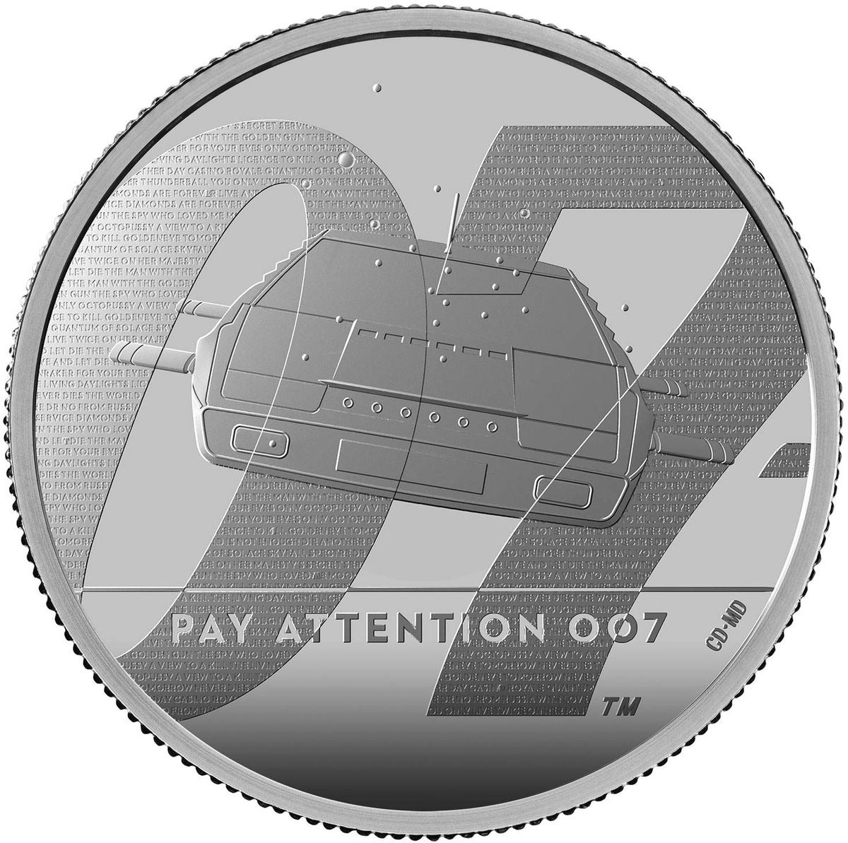 James Bond Pay Attention 007 – 2020 UK Two Ounce Silver Proof Coin