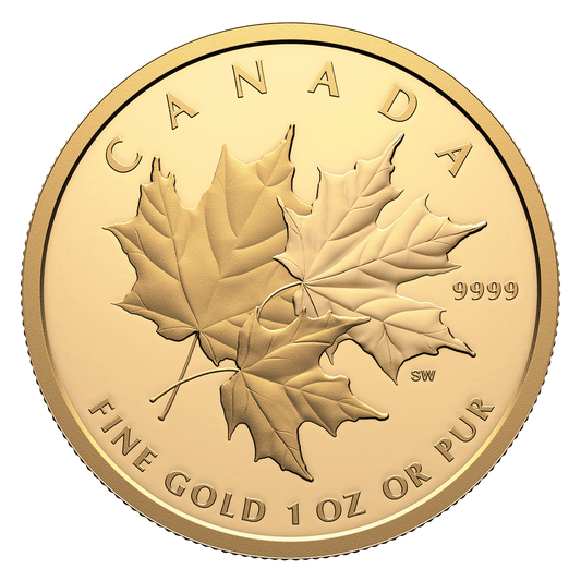 Canadian Triple Maple 1oz Gold 2025-The Scoin Shop