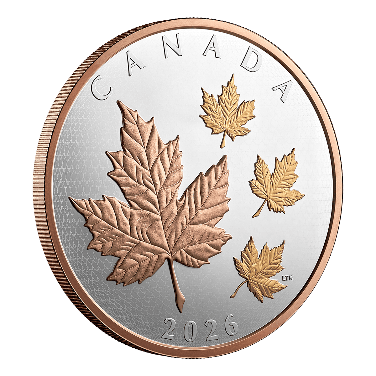 Canadian Maple Leaves in Motion 5oz Silver 2026