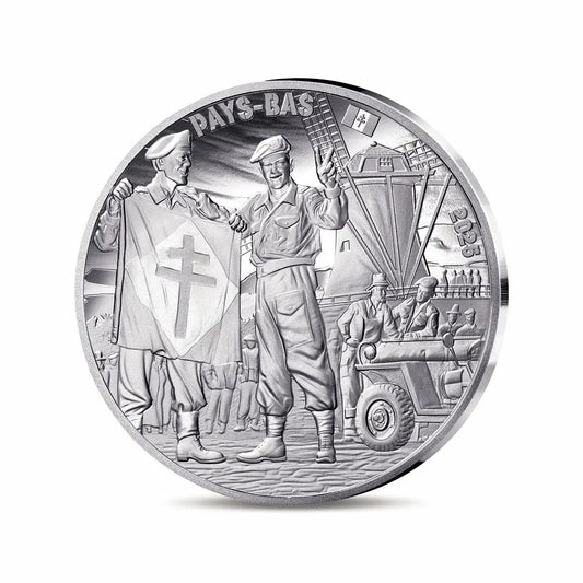 V‑E Day 80th Anniversary €10 Silver Coin – French Soldier-The Scoin Shop