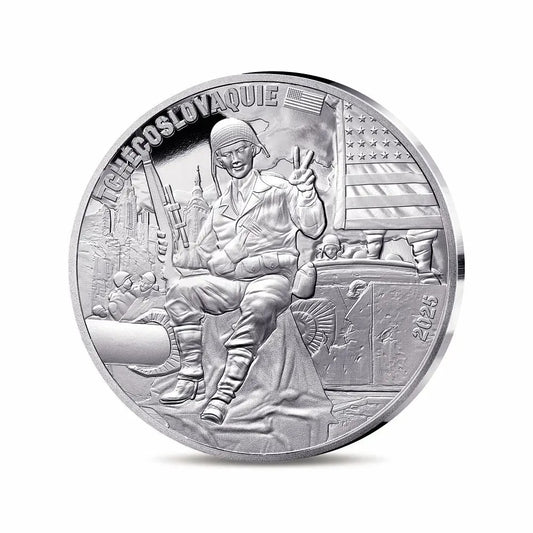 V‑E Day 80th Anniversary €10 Silver Coin – American Soldier-The Scoin Shop
