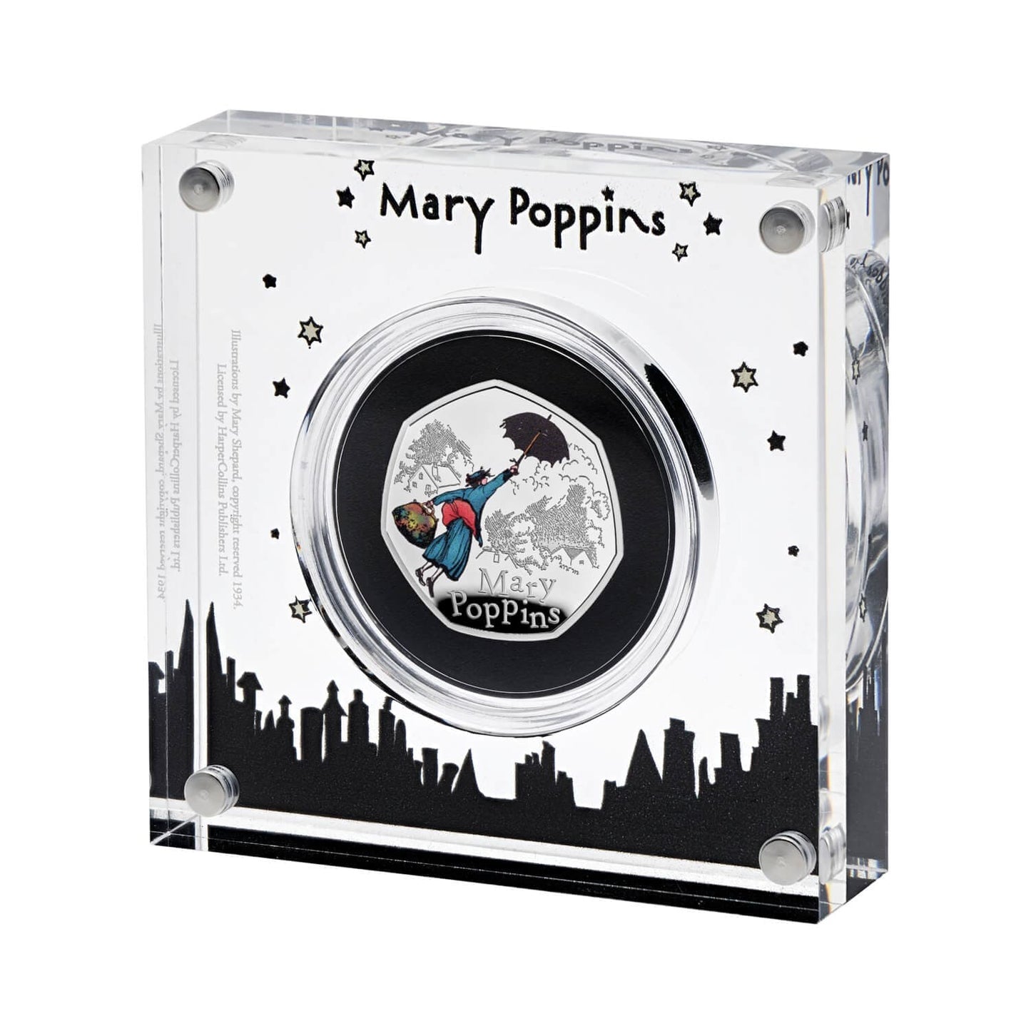 Mary Poppins 2025 UK 50p Silver Proof Colour Coin
