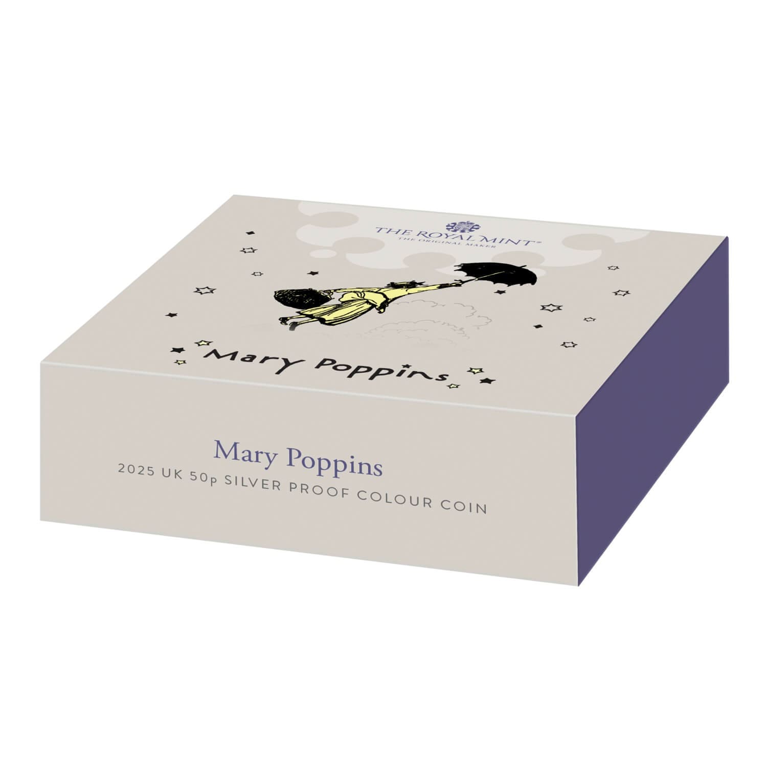 Mary Poppins 2025 UK 50p Silver Proof Colour Coin