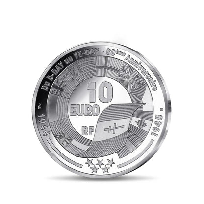 V‑E Day 80th Anniversary €10 Silver Coin – French Soldier-The Scoin Shop