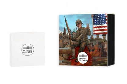 V‑E Day 80th Anniversary €10 Silver Coin – American Soldier-The Scoin Shop