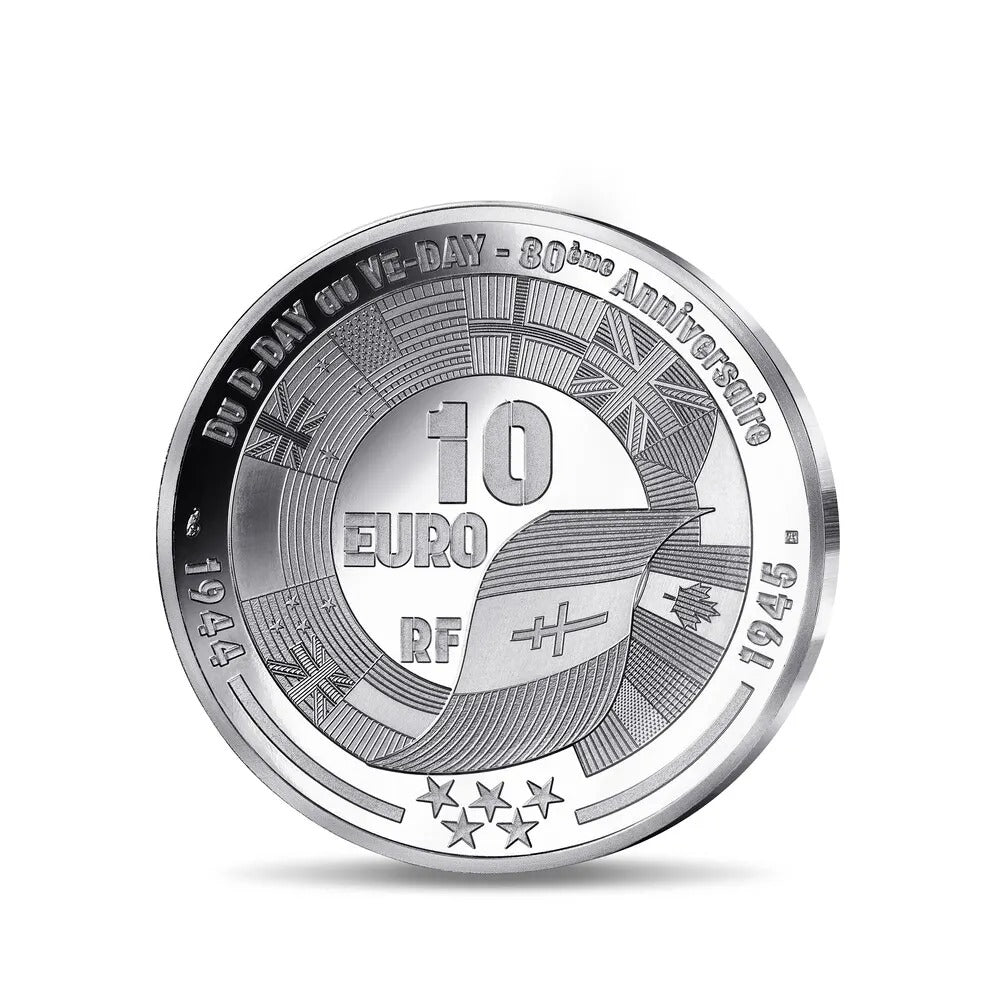 V‑E Day 80th Anniversary €10 Silver Coin – American Soldier-The Scoin Shop