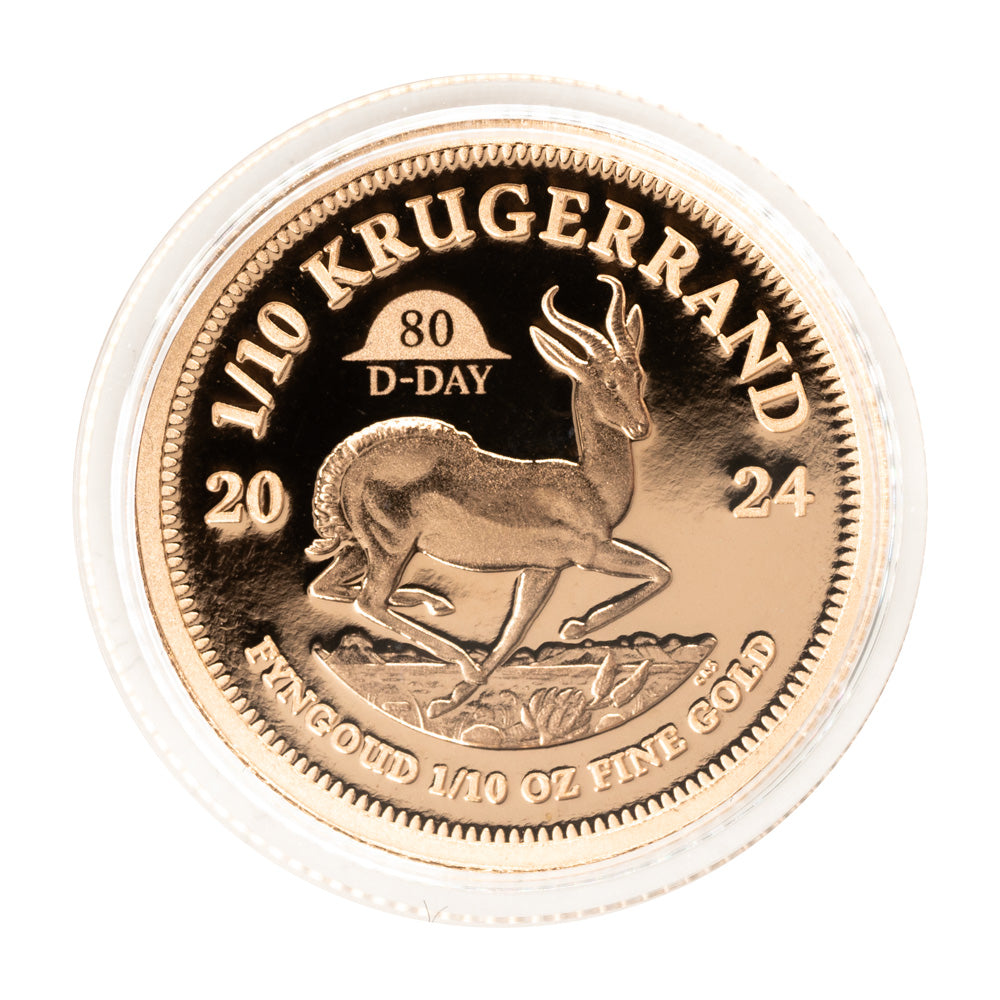 Krugerrand 80th Anniversary of D-Day Proof Privy Mark 1/10 oz Gold Coin
