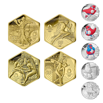 Jeux Olympiques de Paris 2024 - Médaillon Je T'aime! - La Poste Jeux Olympiques de Paris 2024 - Médaillon Je T'aime! - La Poste