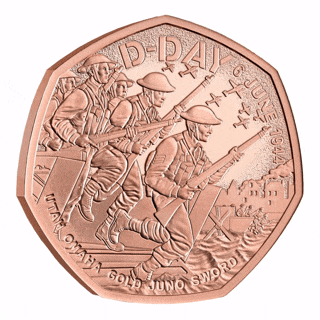 D-Day 80th Anniversary 50p Gold Proof Coin