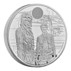 Star Wars Han Solo and Chewbacca 2024 UK 5oz Silver Proof Coin