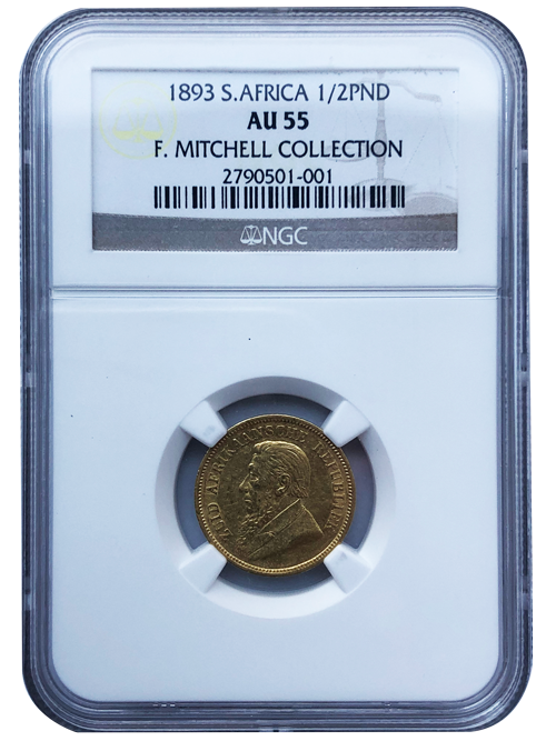 1893 1/2 Pond AU55 – NGC Certified, F. Mitchell Collection