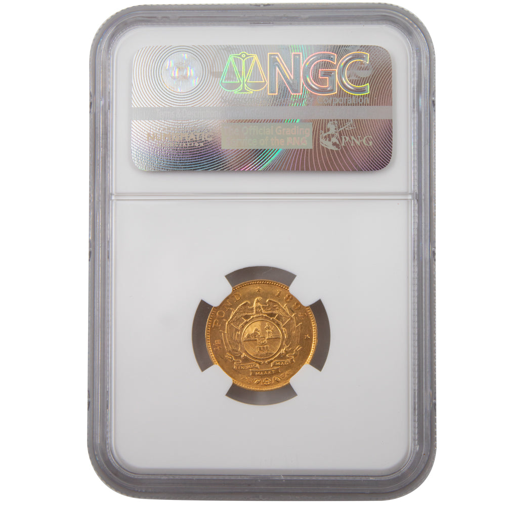 1894 1/2 Pond MS61 – NGC Certified South African Gold Coin