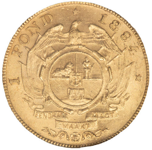 1894 1 Pond MS62 – PCGS Certified South African Gold Coin