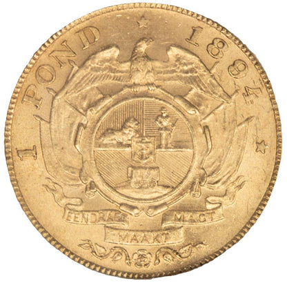 1894 1 Pond MS62 – PCGS Certified South African Gold Coin-The Scoin Shop