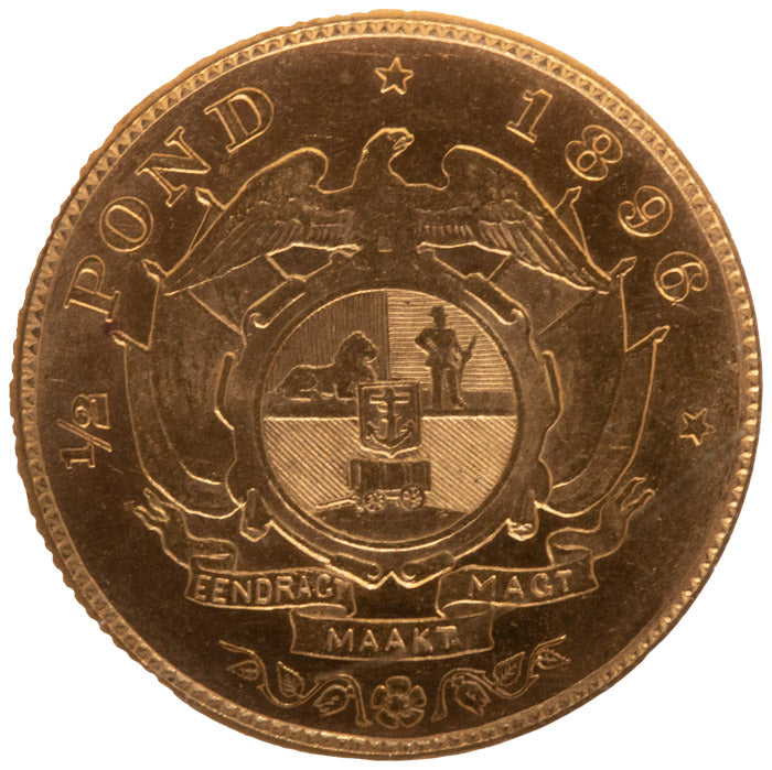 1896 1/2 Pond MS62 – NGC Certified South African Gold Coin