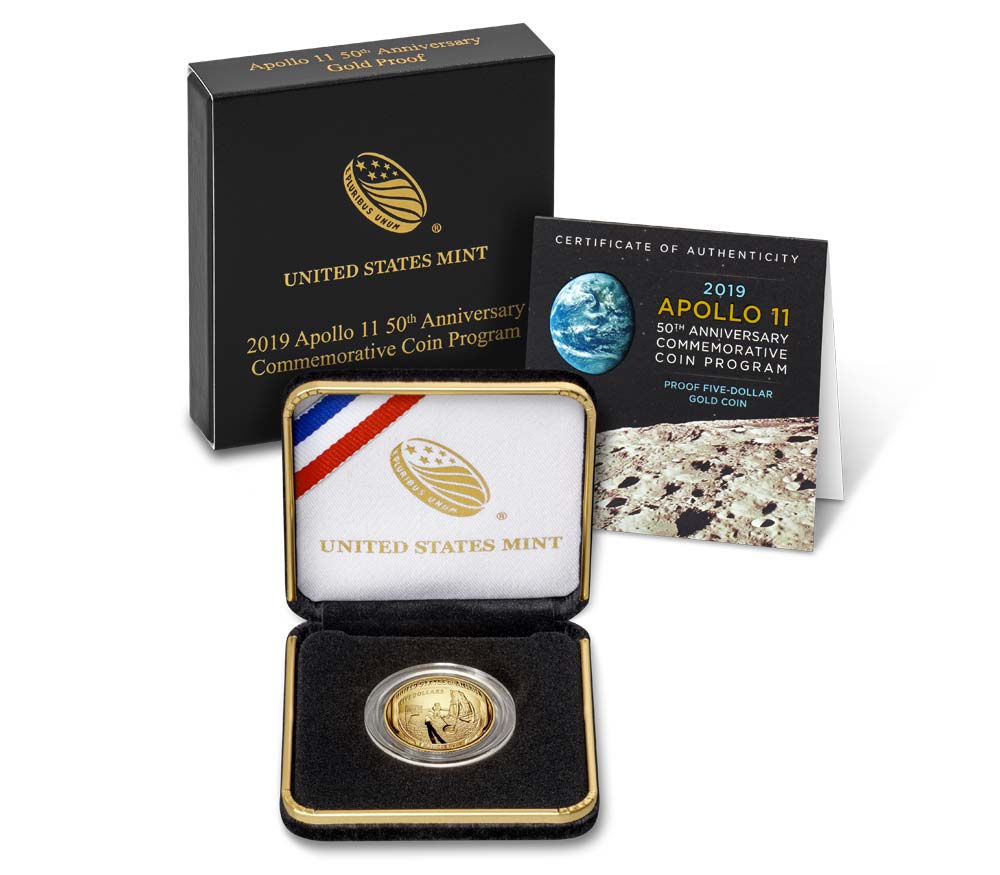 Apollo 11 50th Anniversary Commemorative 1/4oz Gold