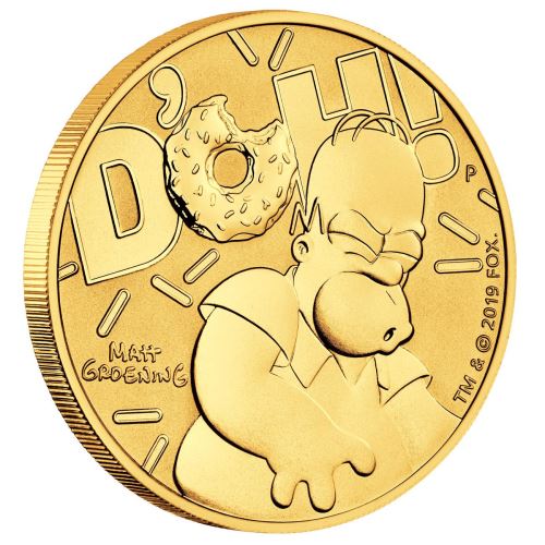 Homer Simpson 2020 1oz Gold Coin