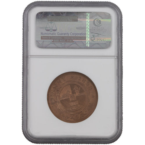 1892 MS64 RD 1 Penny Single Shaft NGC-The Scoin Shop