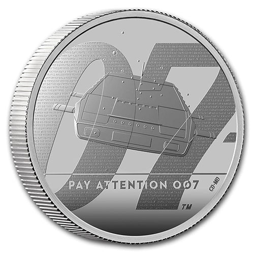 2020 James Bond Pay Attention 2oz Silver Coin