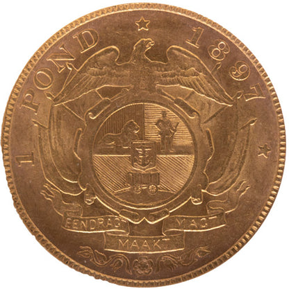 1897 1 Pond MS62 – NGC Certified South African Gold Coin