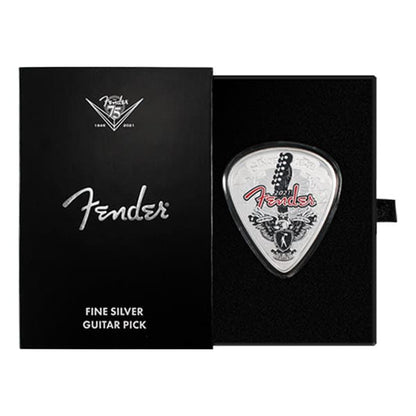 Fender Silver 1oz Guitar Pick 2021-The Scoin Shop