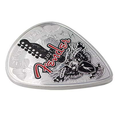 Fender Silver 1oz Guitar Pick 2021-The Scoin Shop