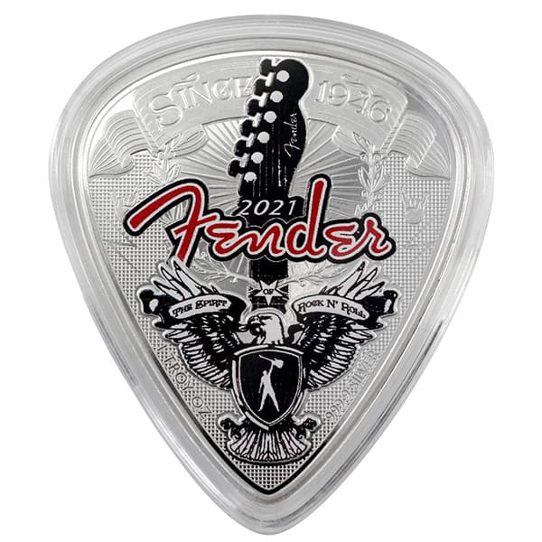 Fender® Silver 1oz Guitar Pick 2021