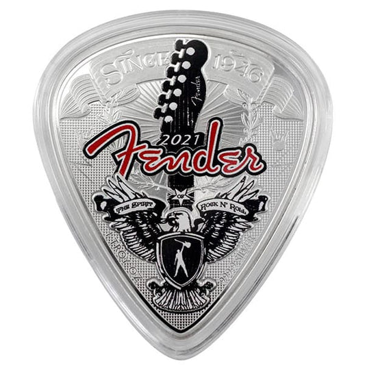 Fender® Silver 1oz Guitar Pick 2021