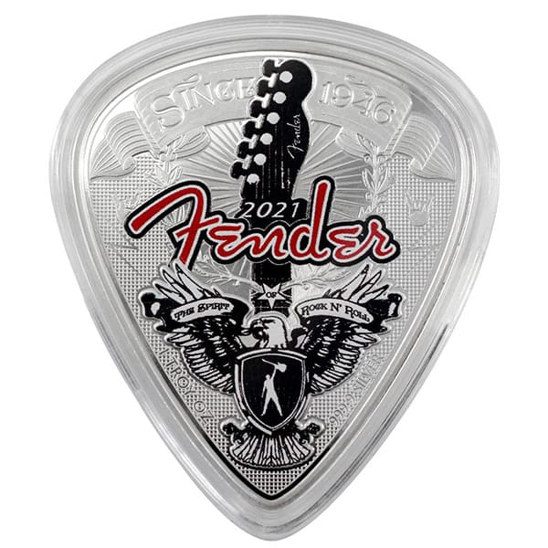Fender Silver 1oz Guitar Pick 2021