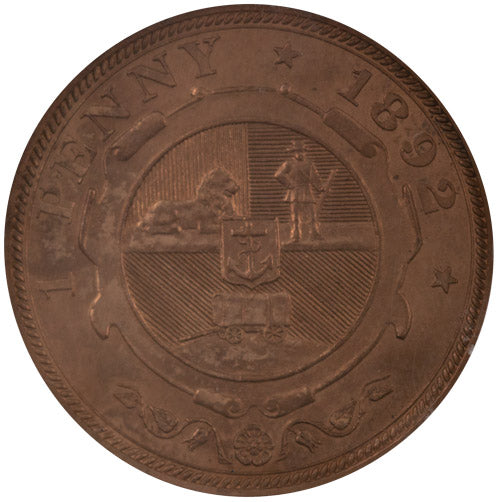 1892 MS64 RD 1 Penny Single Shaft NGC-The Scoin Shop