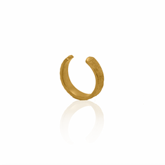 Hammered Cuff Ring 24ct Gold
