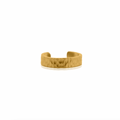 Hammered Cuff Ring 24ct Gold