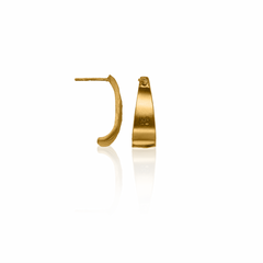 Hammered Obelisk Earrings 24ct Gold