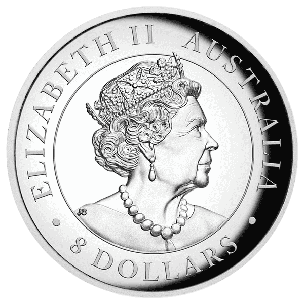 Australian kookaburra 5oz Silver Incused 2021