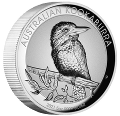 Australian kookaburra 5oz Silver Incused 2021