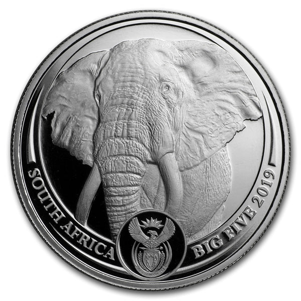 Big Five Elephant - 2019 South Africa 1 oz Platinum