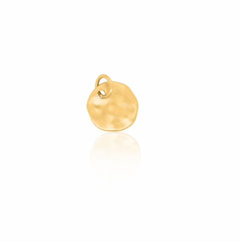 Soft Hammered Charm 24ct Gold