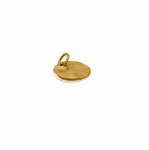 Soft Hammered Charm 24ct Gold