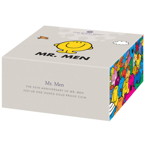 Mr. Happy – The 50th Anniversary of Mr. Men Little Miss 2021 UK 1oz Gold Proof Coin